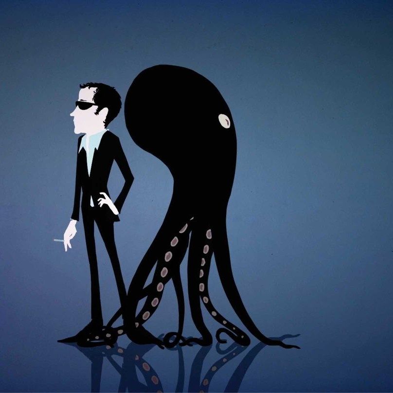  Roberto Prual Reavis et Philippe Arnaud Agent r&eacute;alisent l'illustration de Jacopo Foggini et de son ami Polypus, pour une installation vid&eacute;o au Milan Triennale. 